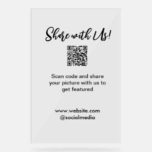 Freigabe der Bildprüfung QR-Code hinzufügen Websit Acrylschild