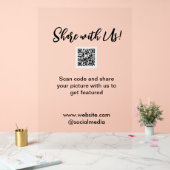 Freigabe der Bildprüfung QR-Code hinzufügen Websit Acrylschild (Hochzeit)