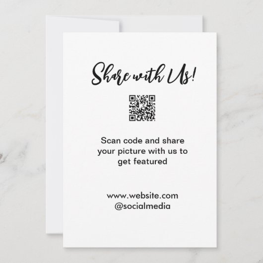 Freigabe der Bildprüfung QR-Code hinzufügen Websit Einladung (Vorderseite)