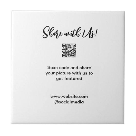 Freigabe der Bildprüfung QR-Code hinzufügen Websit Fliese (Vorderseite)