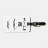 Freigabe der Bildprüfung QR-Code hinzufügen Websit Gepäckanhänger (Vorderseite horizontal)