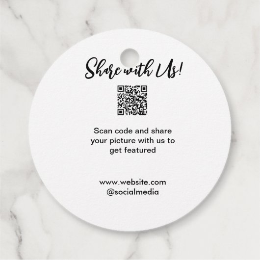 Freigabe der Bildprüfung QR-Code hinzufügen Websit Geschenkanhänger (Rückseite)