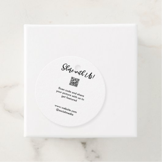 Freigabe der Bildprüfung QR-Code hinzufügen Websit Geschenkanhänger (Beispiel)