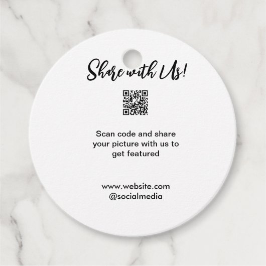 Freigabe der Bildprüfung QR-Code hinzufügen Websit Geschenkanhänger (Vorderseite)