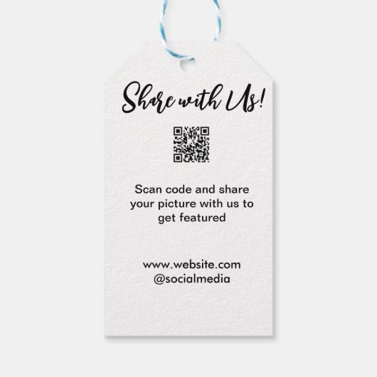 Freigabe der Bildprüfung QR-Code hinzufügen Websit Geschenkanhänger (Rückseite)