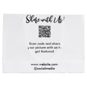 Freigabe der Bildprüfung QR-Code hinzufügen Websit Große Geschenktüte (Rückseite)