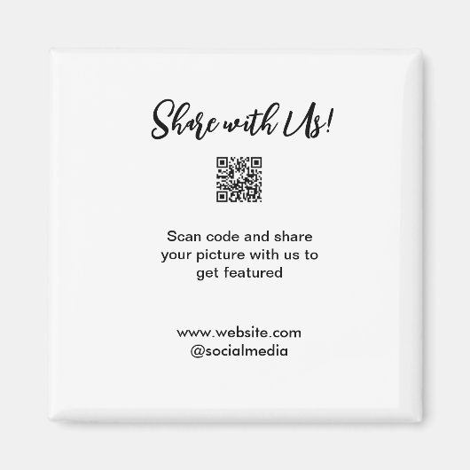 Freigabe der Bildprüfung QR-Code hinzufügen Websit Magnet (Vorne)