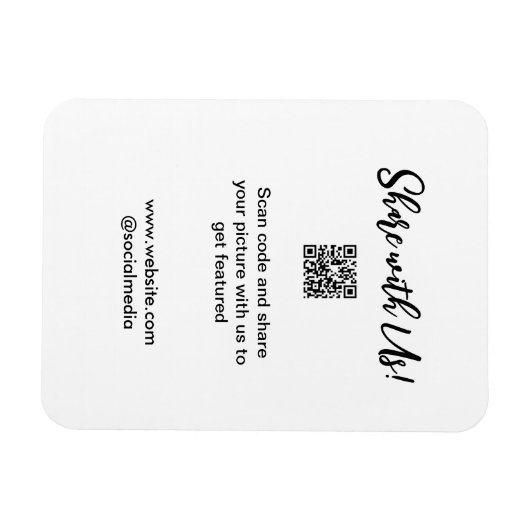 Freigabe der Bildprüfung QR-Code hinzufügen Websit Magnet (Horizontal)