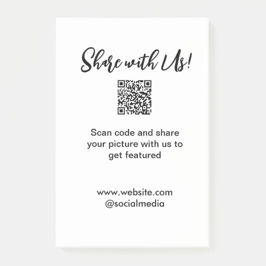 Freigabe der Bildprüfung QR-Code hinzufügen Websit Post-it Klebezettel (Vorderseite)