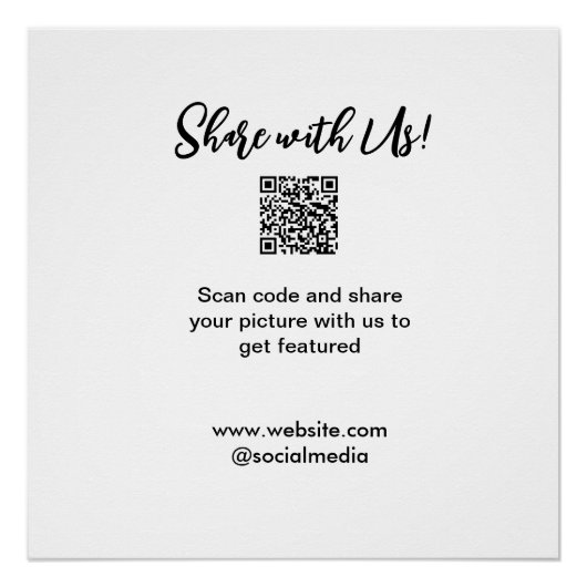 Freigabe der Bildprüfung QR-Code hinzufügen Websit Poster (Vorderseite)