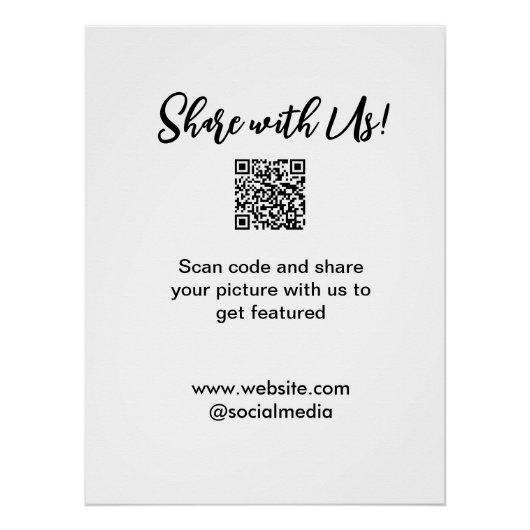 Freigabe der Bildprüfung QR-Code hinzufügen Websit Poster (Vorderseite)