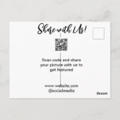 Freigabe der Bildprüfung QR-Code hinzufügen Websit Postkarte (Rückseite)