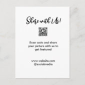 Freigabe der Bildprüfung QR-Code hinzufügen Websit Postkarte (Vorderseite)