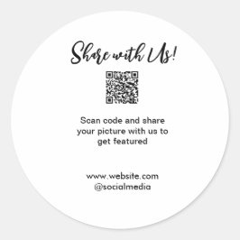 Freigabe der Bildprüfung QR-Code hinzufügen Websit Runder Aufkleber