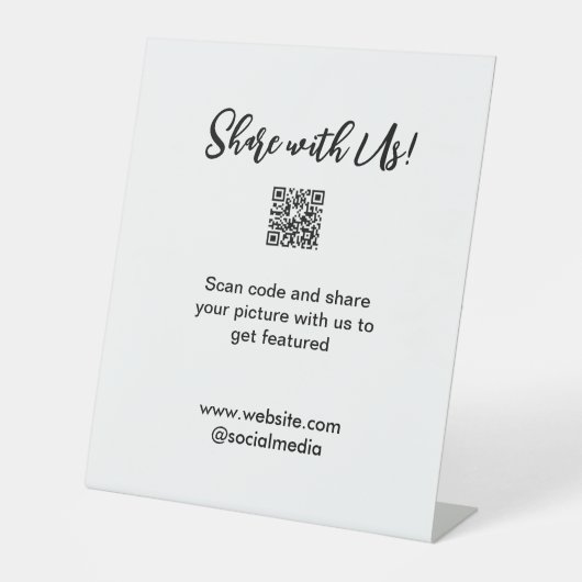 Freigabe der Bildprüfung QR-Code hinzufügen Websit Sockelschild (Vorderseite)