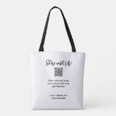 Freigabe der Bildprüfung QR-Code hinzufügen Websit Tasche (Rückseite)