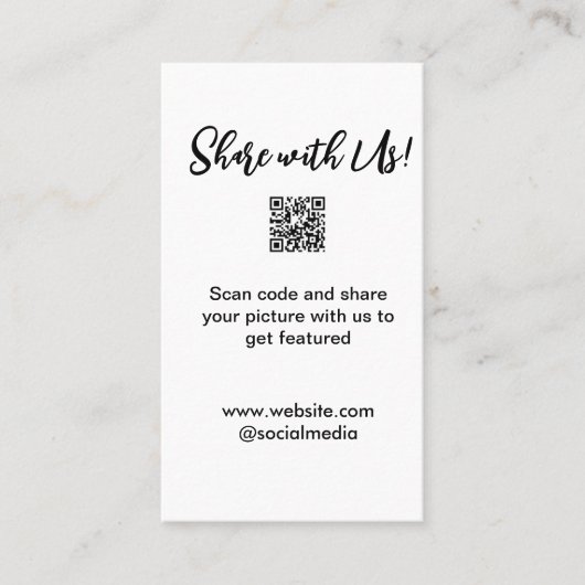 Freigabe der Bildprüfung QR-Code hinzufügen Websit Visitenkarte (Vorderseite)