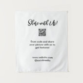 Freigabe der Bildprüfung QR-Code hinzufügen Websit Wandteppich (Vorderseite)