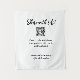 Freigabe der Bildprüfung QR-Code hinzufügen Websit Wandteppich