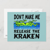 Freigabe der Kraken-Postkarten Postkarte (Vorne/Hinten)