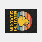 Freigabe des Quackin Quote Rubber Duckling Acc Fleecedecke (Vorderseite (Horizontal))