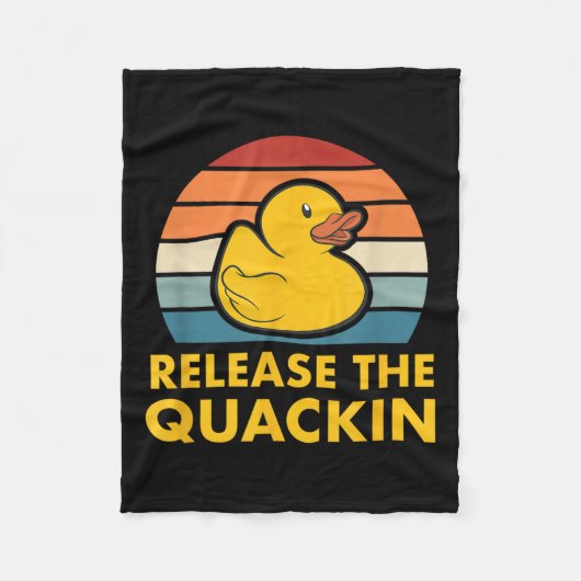 Freigabe des Quackin Quote Rubber Duckling Acc Fleecedecke (Vorderseite)