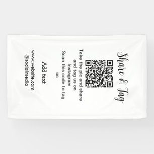 Freigabe und Tag für Instagram Scan QR Add-Website Banner