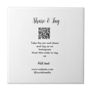 Freigabe und Tag für Instagram Scan QR Add-Website Fliese