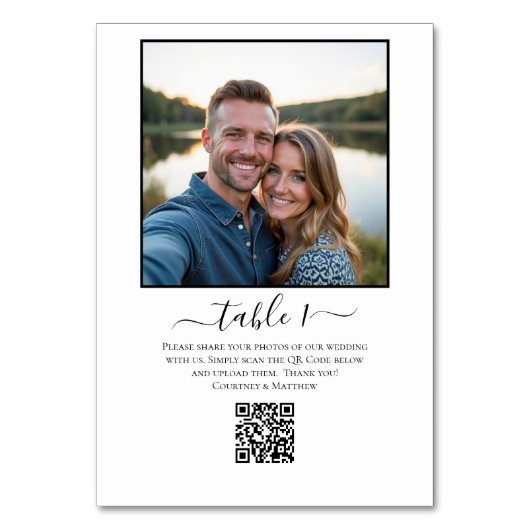 Freigabe von Fotos QR-Code Tischnummer (Rückseite)