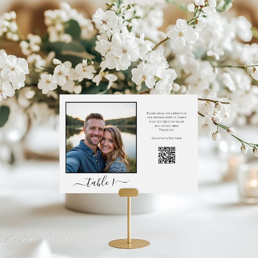 Freigabe von Fotos QR-Code Tischnummer