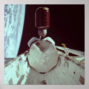 Freigabe von TELESAT-1 von der Shuttle-Entdeckung Poster