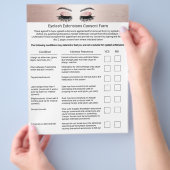 Freigabeformular für die Lash-Erweiterung Flyer (Hand)