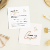 Freigeben der Liebe Elegance Cream Script Typograf Empfehlungskarte