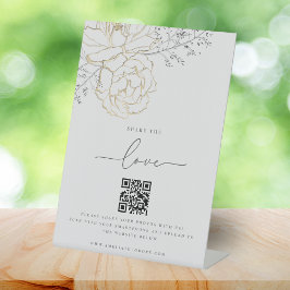 Freigeben der Liebe Elegant Share Wedding Foto QR Sockelschild
