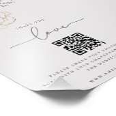 Freigeben der Liebe Elegant Wedding Foto Share QR (Ecke)