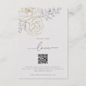 Freigeben der Liebe Elegant Wedding Foto Share QR  Begleitkarte (Vorderseite)