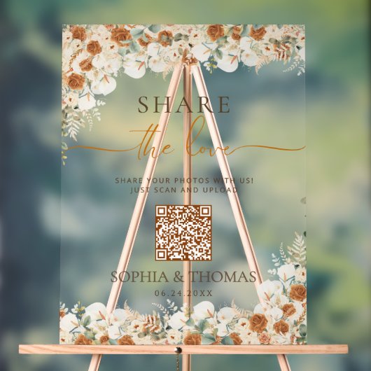 Freigeben der Liebe QR Akryllisches Zeichen Acrylschild (Neutral)