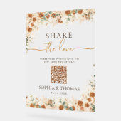 Freigeben der Liebe QR Akryllisches Zeichen Acrylschild (Winkel)