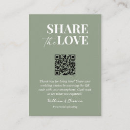 Freigeben der Liebe QR-Code Hochzeit-Foto teilen Begleitkarte