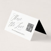 Freigeben der Liebe Wedding Hashtag QR Code Zent C (Vorderseite)