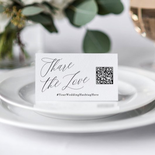 Freigeben der Liebe Wedding Hashtag QR Code Zent C