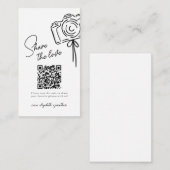 Freigeben des Liebe-Fotos QR-Code-Hochzeit Begleitkarte (Vorne/Hinten)