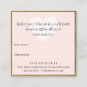 Freigeben des Liebe-Freundschaftsreferendums in Ro Quadratische Visitenkarte (Rückseite)