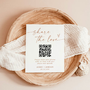 Freigeben des QR-Liebe-Codes für Hochzeiten von Fo Poster