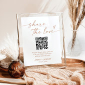 Freigeben des QR-Liebe-Codes für Hochzeiten von Fo Poster