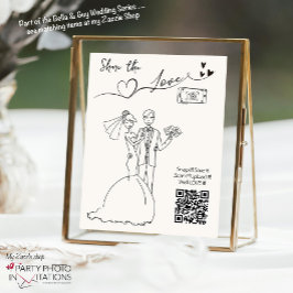 Freigeben des QR-Liebe-Codes für Hochzeiten von Fo Poster