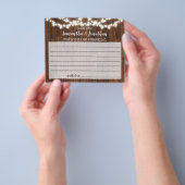 Freigeben einer Date Idea Rustic Brautparty Card Flyer (Gruppe)
