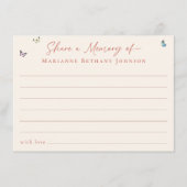 Freigeben einer Erinnerungsfeier für die Wildblume Begleitkarte (Vorderseite)