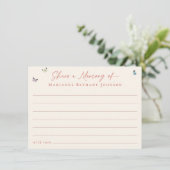 Freigeben einer Erinnerungsfeier für die Wildblume Begleitkarte (Stehend Vorderseite)