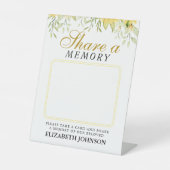 Freigeben eines Memorial Sign-Fotos Sockelschild (Vorderseite)